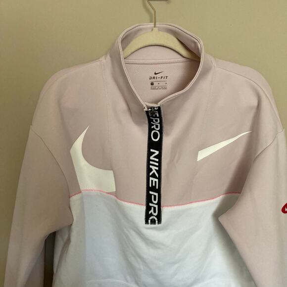 Nike Pro Get Fit Icon Clash Womens Fleece Sweatshirt Half-Zip Dri Fit Size M - Picture 9 of 16
